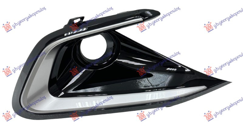 Grilë e parakolpit të përparmë e zezë/gri me shkëlqim (me hapje për dritë mjegulle)