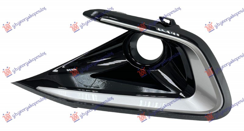 Grilë e parakolpit të përparmë e zezë/gri me shkëlqim (me hapje për dritë mjegulle)