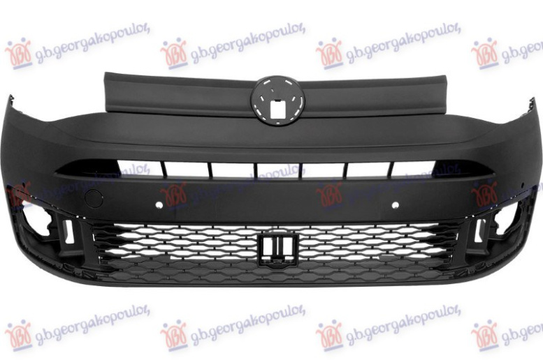 Parakolpi i përparmë (i zi mat) (me grilë të sipërme dhe të poshtme) (me 4 sensorë parkimi) (cilësia A)