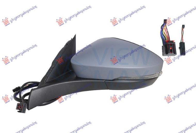 Pasqyrë elektrike me ngrohje (gati për ngjyrosje) (me sinjal + dritë + palosje elektrike + kënd i vdekur) (11 pinë) (xham i lakuar) (cilësia A)