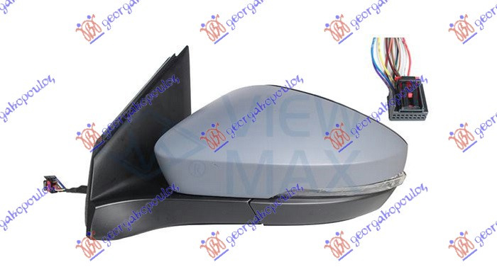 Pasqyrë elektrike me ngrohje (gati për ngjyrosje) (me sinjal + palosje elektrike) (10 pinë) (xham i lakuar) (cilësia A)