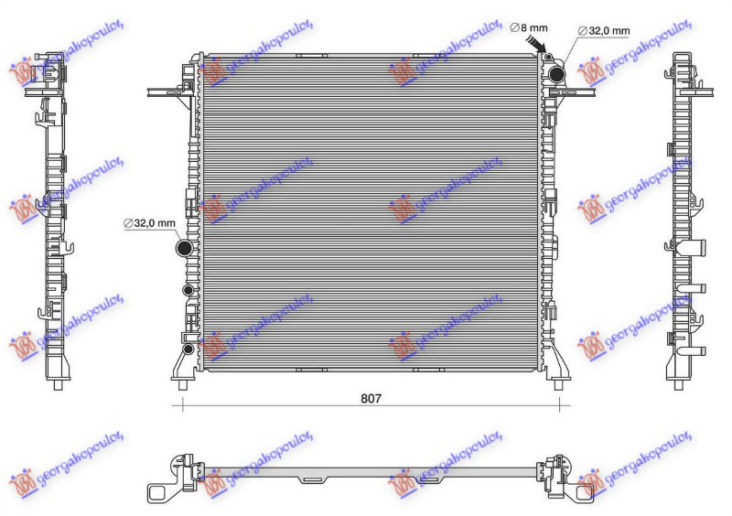 Radiator 2.0 TDI dizel manual (718x665)