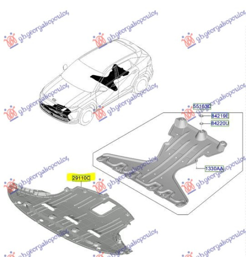 Mbrojtje/kapak nën motor (Origjinal)