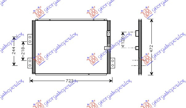 Radiator kondicioneri (645x448x16) (KOYO)