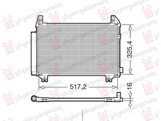 Radiator kondicioneri 1.4 D4D Dizel (515x325x16) (KOYO)
