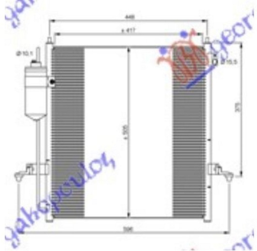 Radiator kondicioneri 2.5 Turbo Dizel (43x42) (KOYO)