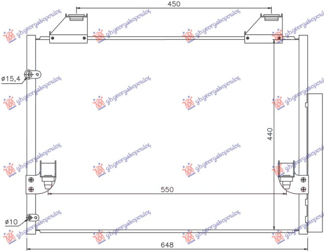 Radiator kondicioneri 2.5-3.0 T.D Dizel (600x440x16) (KOYO)