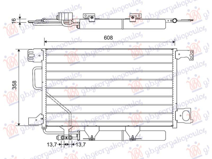 Radiator kondicioneri 2.7 Dizel (630x356) (VALEO)
