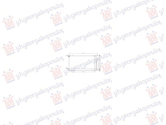 Radiator kondicioneri 2.0-2.4 Benzinë (665x360x16) (NRF)