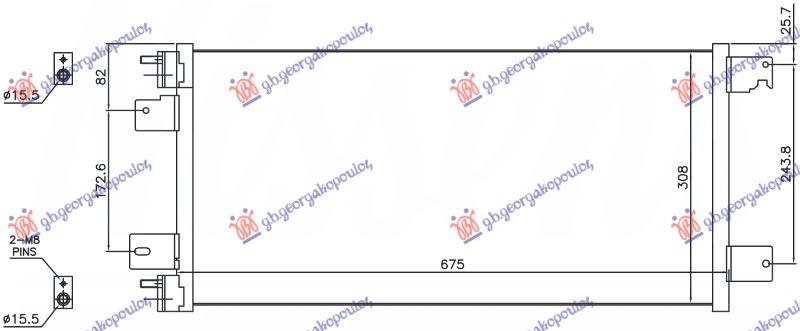Radiator kondicioneri 2.0-2.4 Benzinë (675x376)