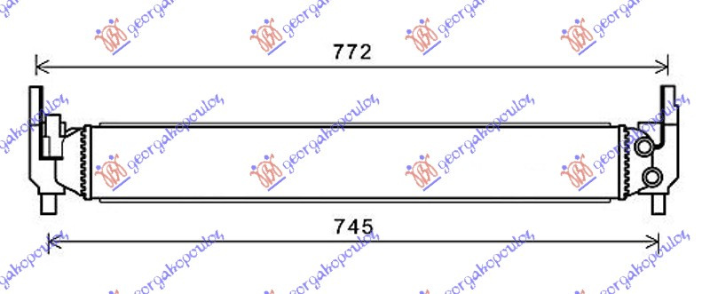 Radiator shtesë 1.2-1.4 benzinë (627x395x20) (NRF)