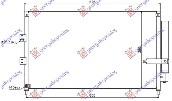 Radiator kondicioneri 1.3 Hibrid - 1.8 Benzinë (630x380) (KOYO)