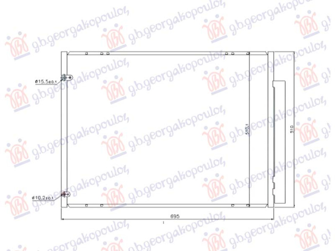 Radiator kondicioneri (RX350) 3.5 Benzinë (marsh automatik) (695x510)
