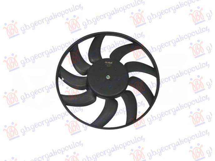 Ventilator ftohjeje benzinë-dizel (motor+ventilator) (majtas) (380MM) (2 pinë)