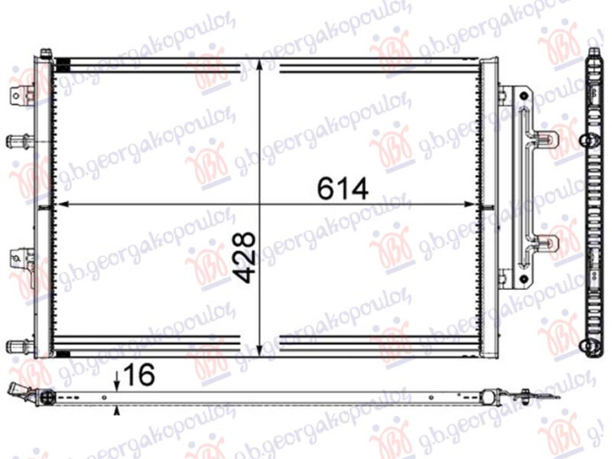 Radiator shtesë 3.0-4.0 TFSi benzinë (615x430x16) (MAHLE BEHR)