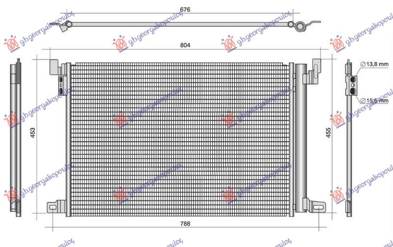 Radiator kondicioneri 3.0 Benzinë/Hibrid-Dizel (650x452x12) (KOYO)
