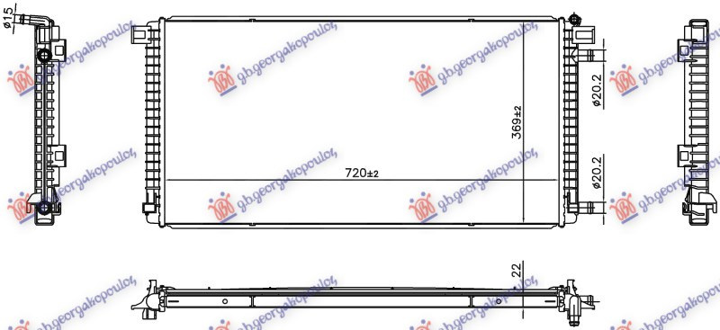 Radiator (720X369X22)