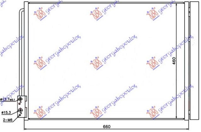 Radiator kondicioneri benzinë/dizel Tipi BEHR (625X470X16) (&GT/F07) (KOYO)