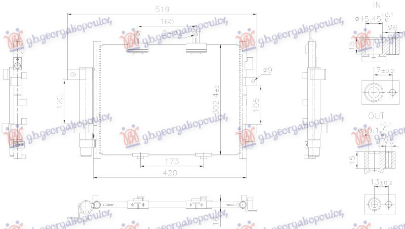 Radiator kondicioneri elektrik (420X302X16)
