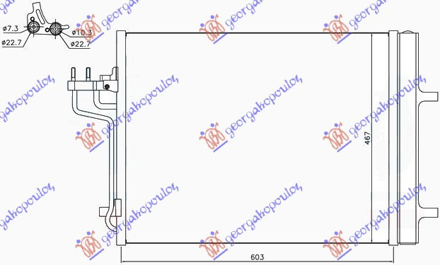 Radiator kondicioneri 1.6i 16V Turbo-2.0 TDCi (KOYO)
