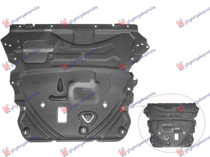 Mbulesë qendrore e motorit plastik (8 shpejtësi automatik transmision)