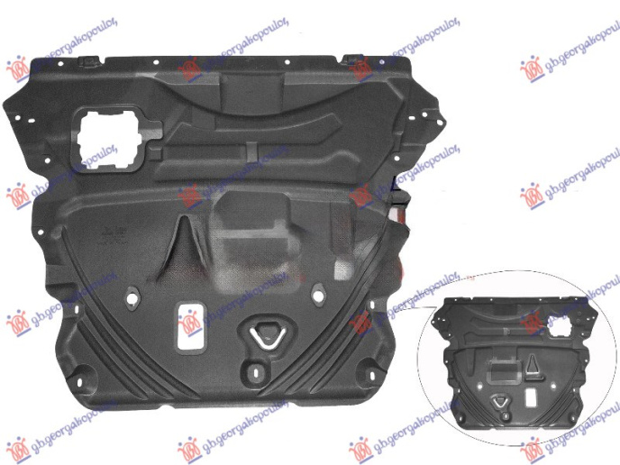 Mbulesë qendrore e motorit plastik (6 shpejtësi manual transmision)