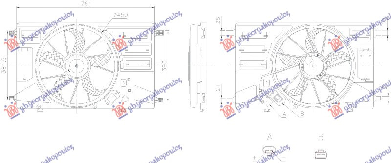 Ventilator ftohjeje 2.0-2.2 dizel