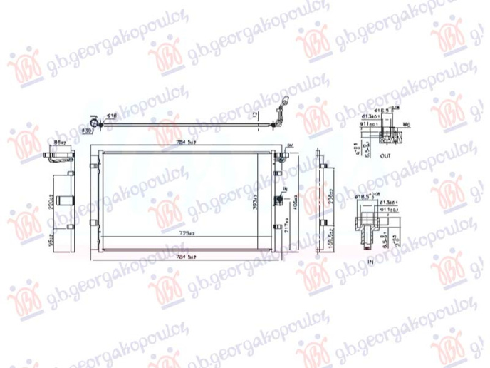 Radiator kondicioneri 1.5 Dizel 2018- (725x393x12)