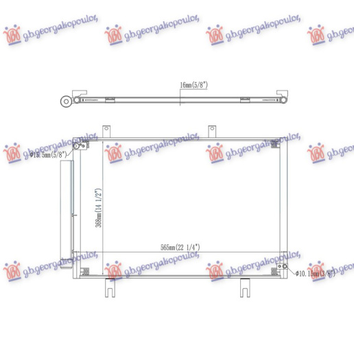 Radiator kondicioneri 1.3 Benzinë (737x353x16)