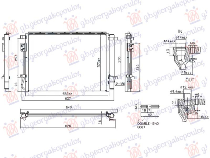 Radiator kondicioneri 1.2 Benzinë/Gaz (512x359x16)