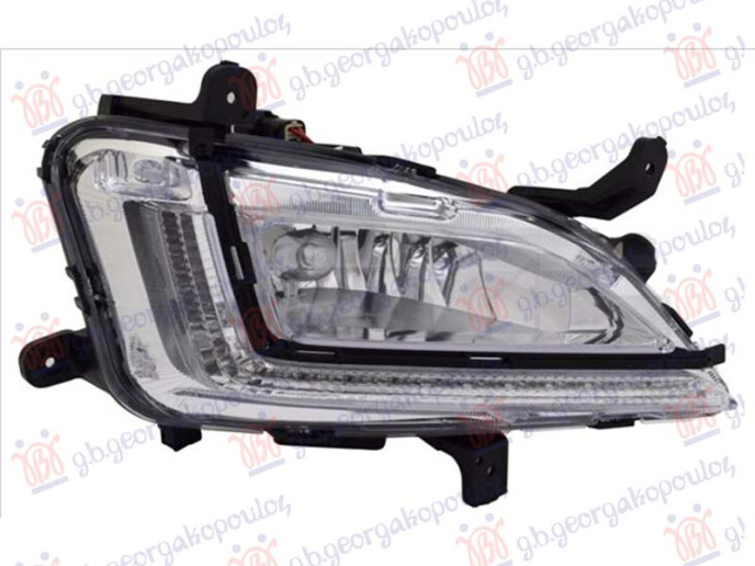Dritë mjegulle me LED DRL (H8) (çeke) (TYC)