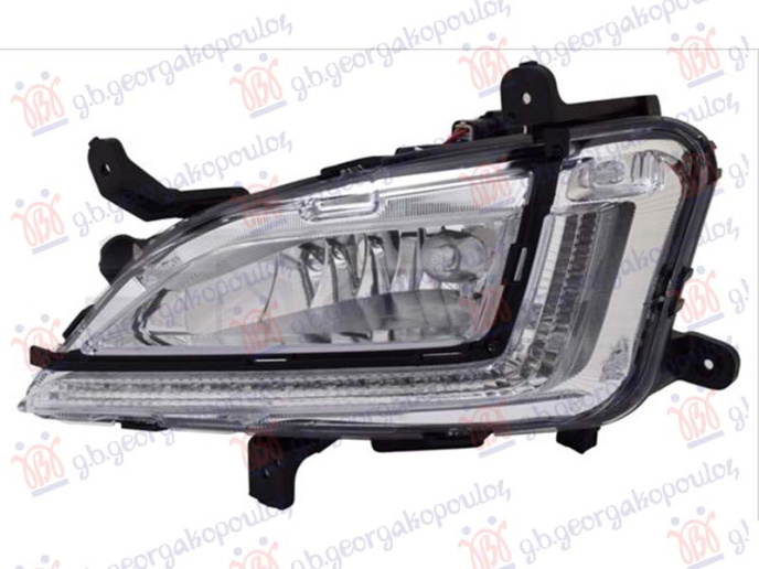 Dritë mjegulle me LED DRL (H8) (çeke) (TYC)