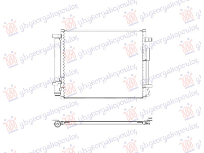 Radiator kondicioneri 1.6 Benzinë/Hibrid (466x395) (KOYO)