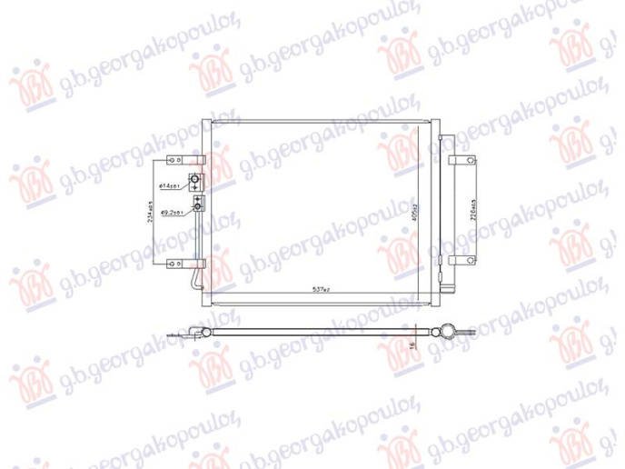 Radiator kondicioneri elektrik (498X404X16) (KOYO)