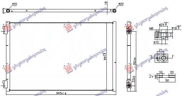 Radiator kondicioneri (645x397x16)