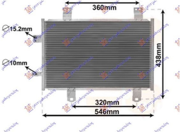 Radiator kondicioneri 1.5 D Dizel (550x350x12) (KOYO)