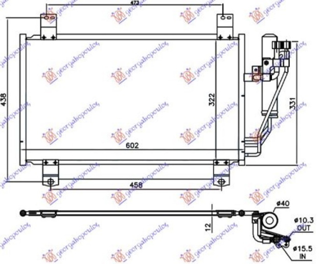 Radiator kondicioneri 1.5i Benzinë (568x326x12) (KOYO)