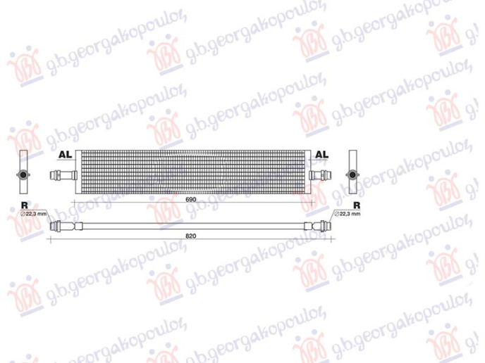 Bateri radiator 3.0 benzinë/hibrid (650X118)