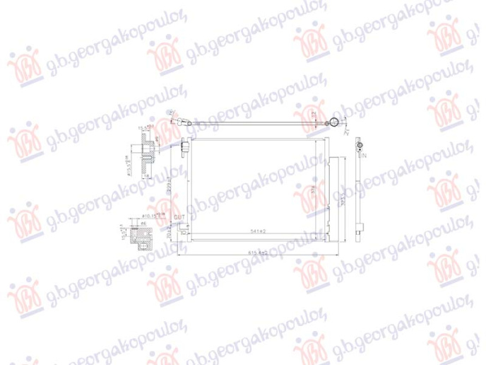 Radiator kondicioneri 0.9TURBO-1.0i 12V-(elektrik) (541x378x12) (KOYO)