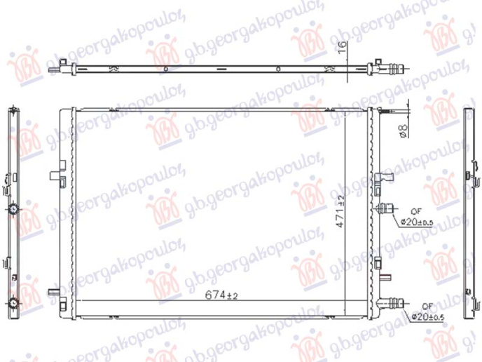 Radiator shtesë 1.5 dizel (674x470) (VALEO)