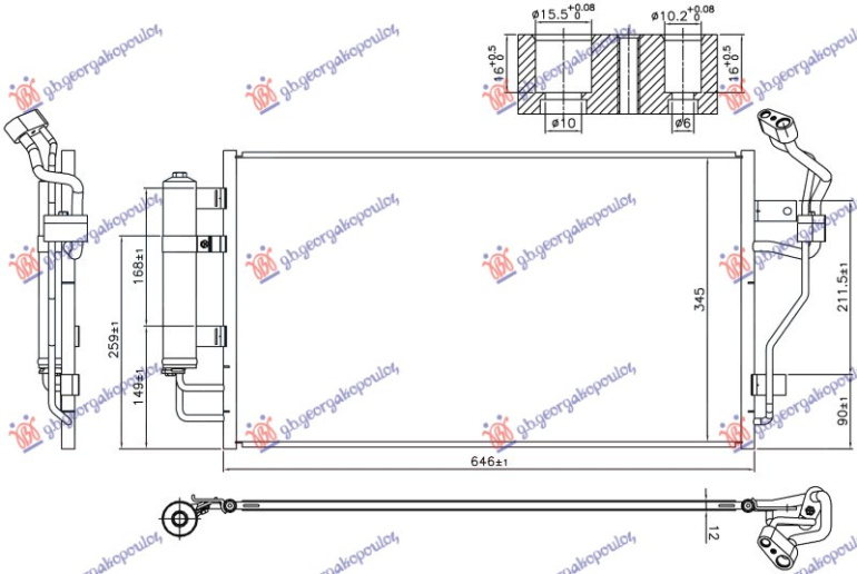 Radiator kondicioneri elektrik (646X345X12)