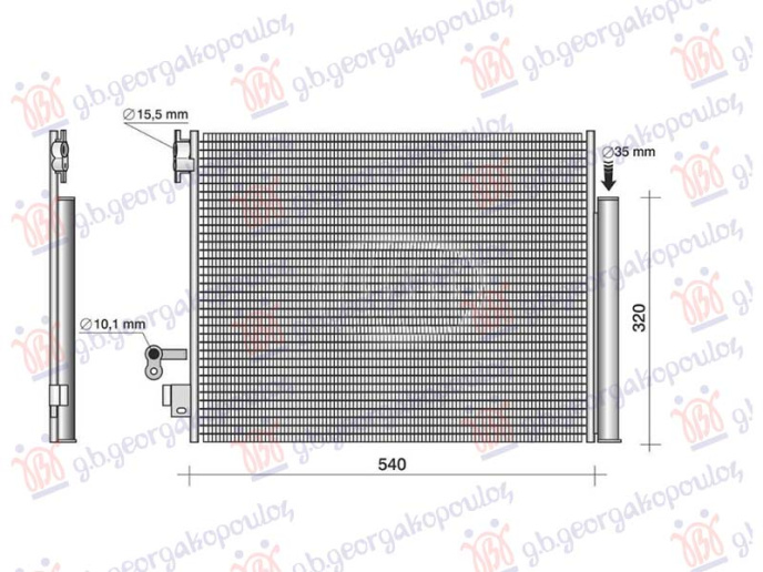 Radiator kondicioneri 1.3 Benzinë- 1.5 Dizel (503x393)