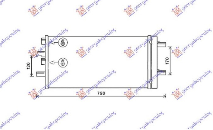 Radiator kondicioneri benzinë/dizel (610X290X12) (KOYO)