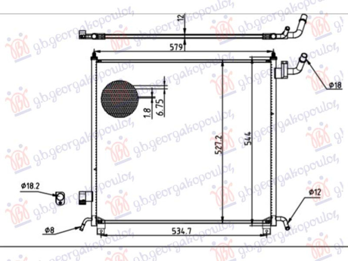 Radiator shtesë 3.0 dizel/hibrid (564x510)