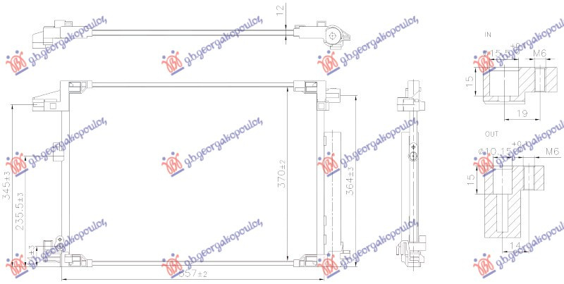 Radiator kondicioneri 1.0-1.5 Benzinë (557x370) (KOYO)