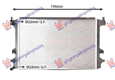 Radiator shtesë 1.0TSI-1.5TSI benzinë (marsh (marsh manual)/automatik) (623x411) (NRF)
