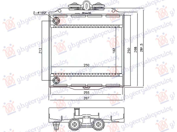 Radiator shtesë 3.0 benzinë (250x182) (NRF)