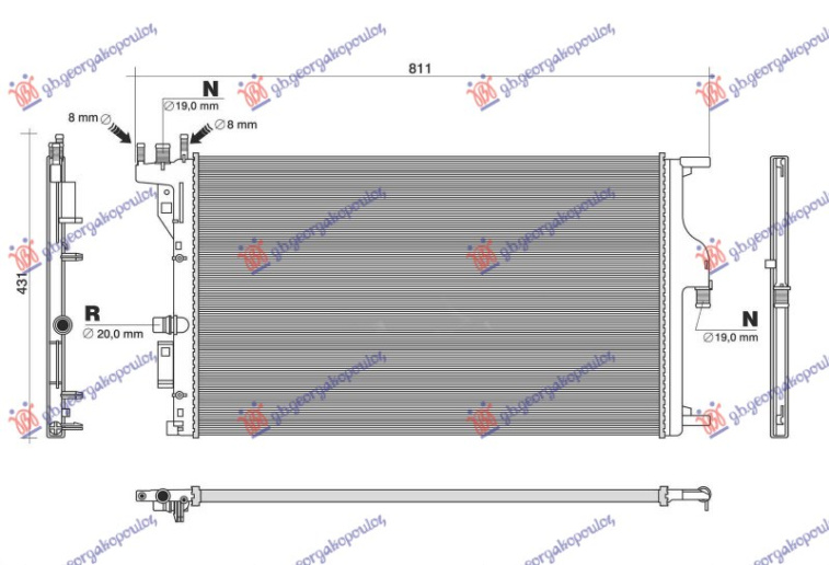 Radiator shtesë 1.5 dizel (650x395) (NRF)