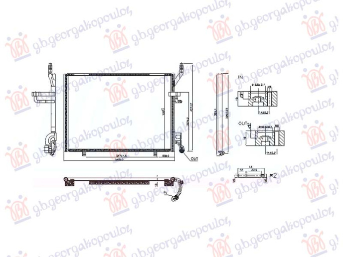 Radiator kondicioneri 1.0 EcoBoost Benzinë (marsh manual) (500x359x16) (NRF)