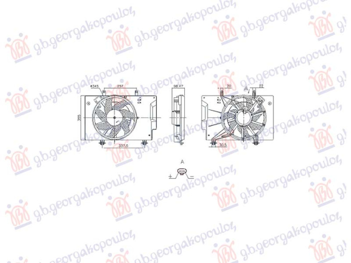 Ventilator ftohjeje 1.5 dizel (tek) (NRF)